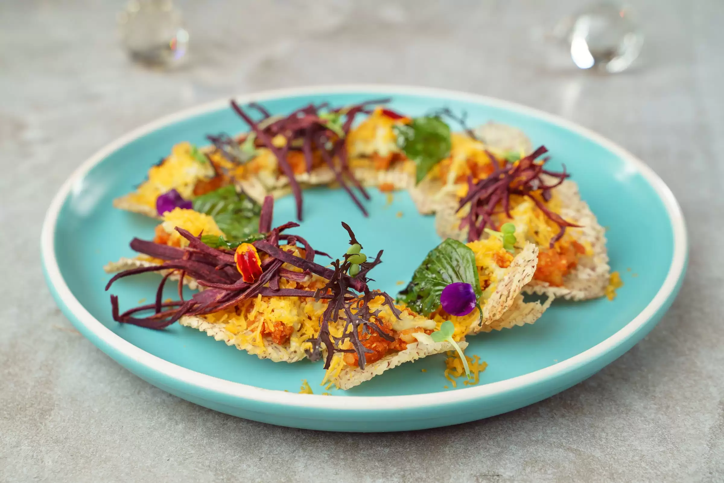 Bechamel Taro Nachos