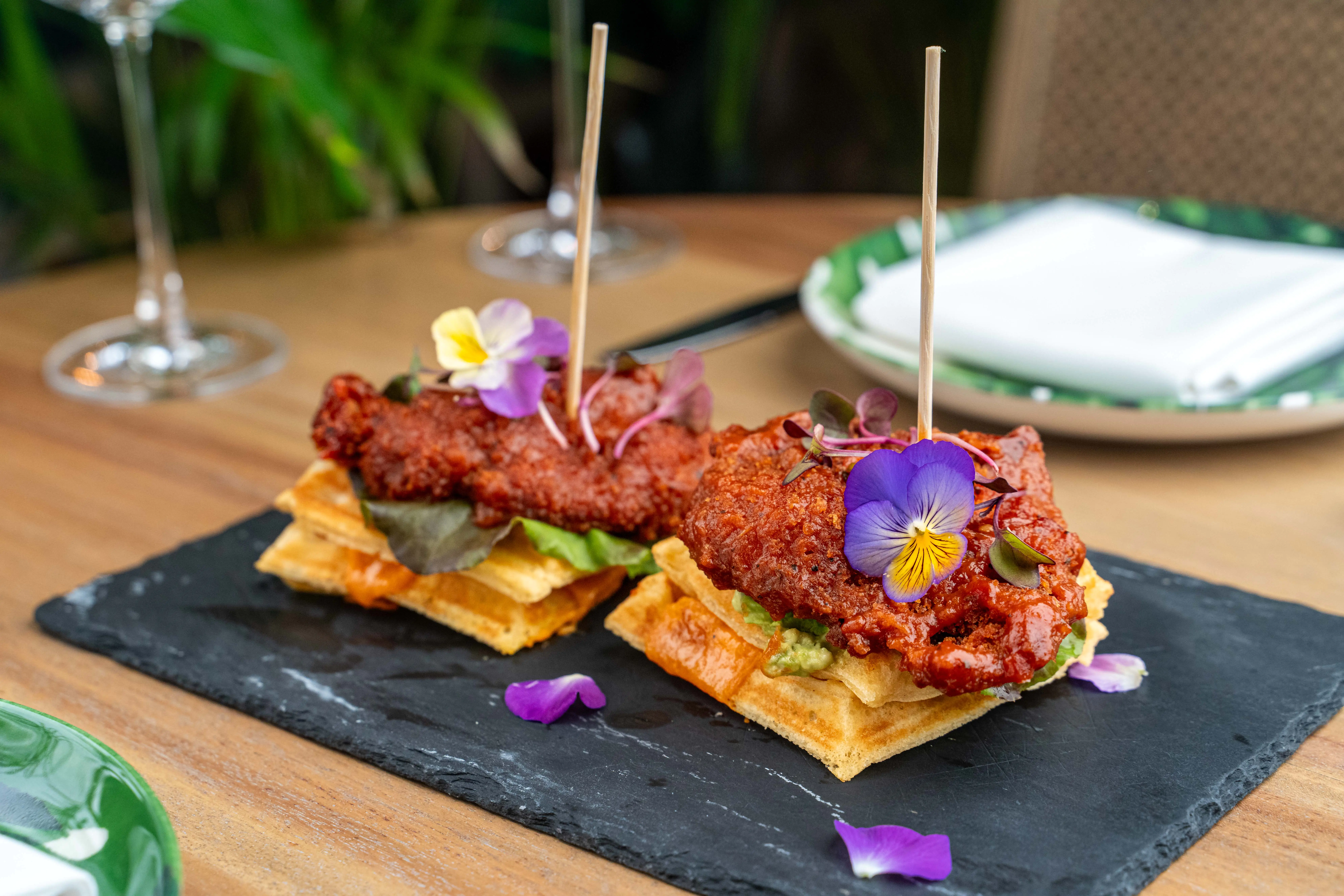 Grilled Cheese Chicken Waffle